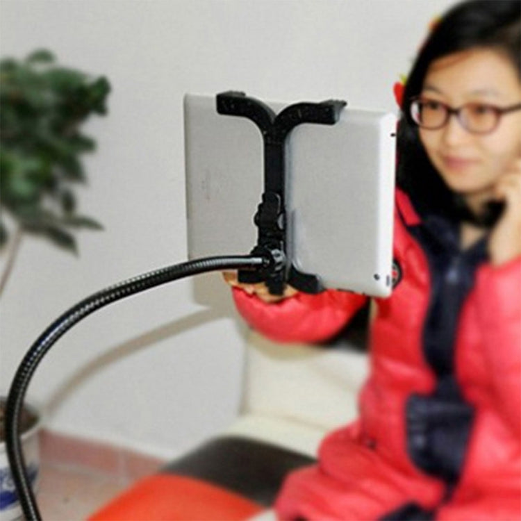 Flexible Adjustable Gooseneck Clip Desk Holder Clamp Mount Bracket For iPad