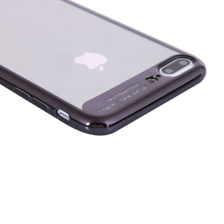 For iPhone 8 Plus & 7 Plus Ultra-thin Electroplating Soft TPU Protective Back Cover Case