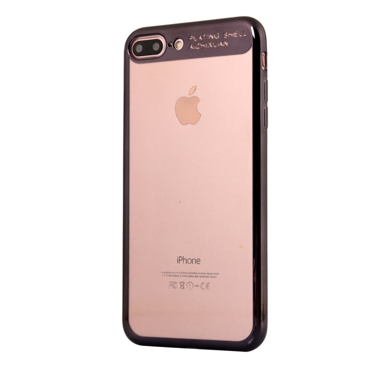 For iPhone 8 Plus & 7 Plus Ultra-thin Electroplating Soft TPU Protective Back Cover Case