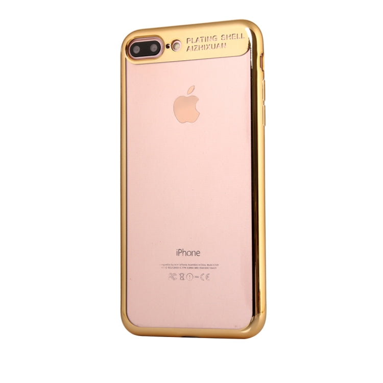For iPhone 8 Plus & 7 Plus Ultra-thin Electroplating Soft TPU Protective Back Cover Case