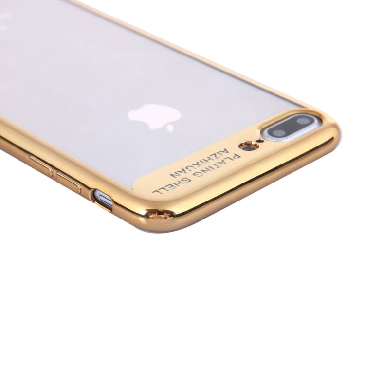For iPhone 8 Plus & 7 Plus Ultra-thin Electroplating Soft TPU Protective Back Cover Case