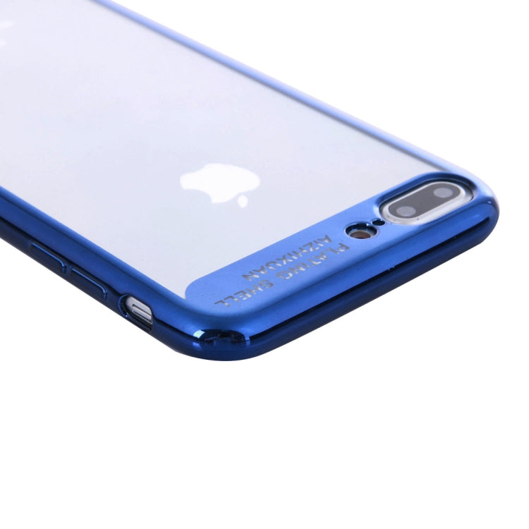 For iPhone 8 Plus & 7 Plus Ultra-thin Electroplating Soft TPU Protective Back Cover Case