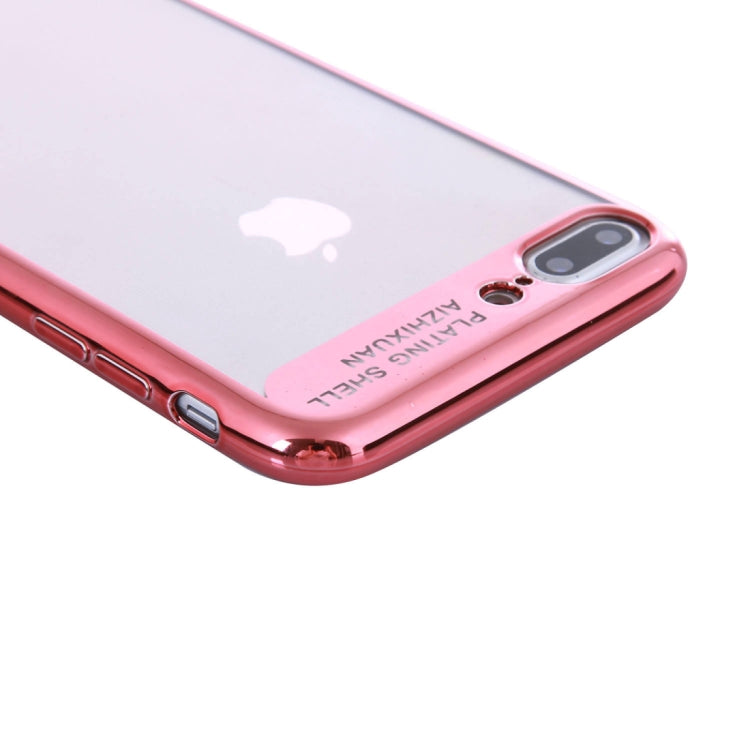 For iPhone 8 Plus & 7 Plus Ultra-thin Electroplating Soft TPU Protective Back Cover Case