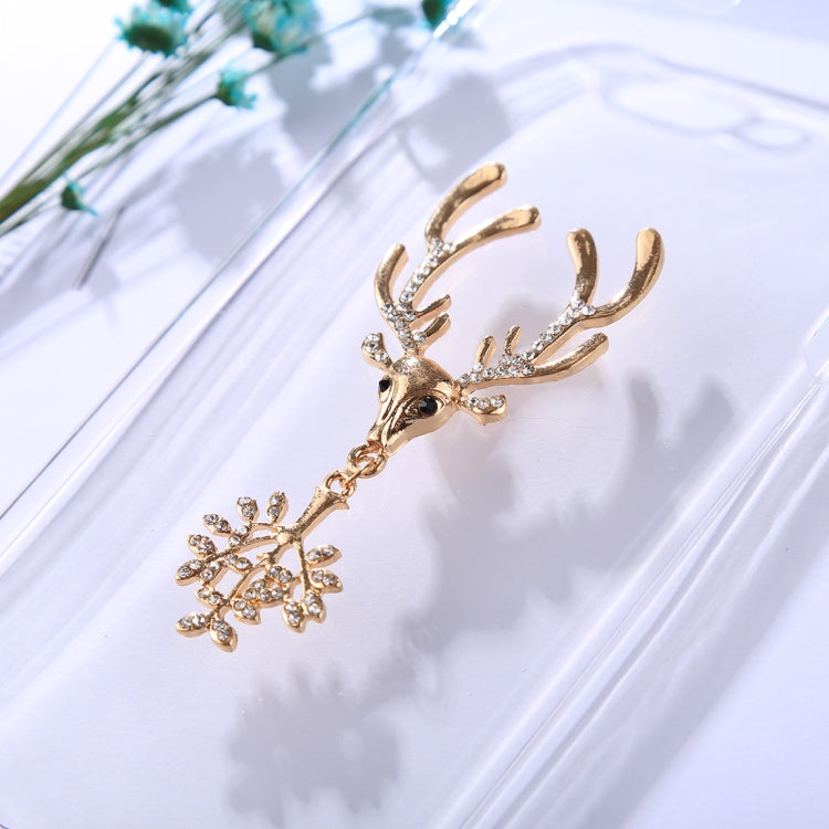 For iPhone 8 Plus & 7 Plus Fashion 3D Diamond Elk Pattern Transparent Protective Back Cover Case
