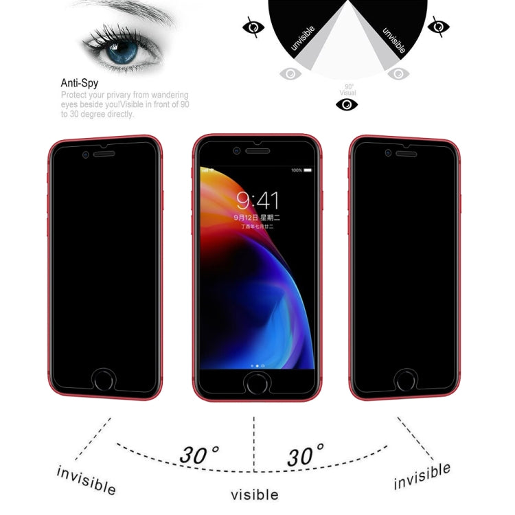 0.26mm 9H 3D Non-full Screen Highly Transparent Privacy Anti-glare Tempered Glass Film for iPhone 8 Plus & 7 Plus