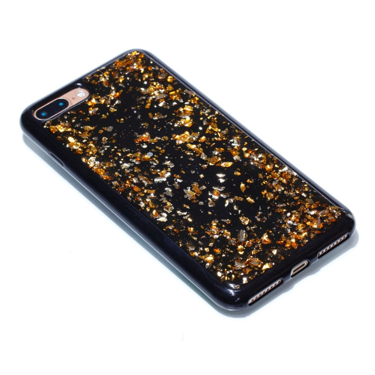 For iPhone 8 Plus & 7 Plus Gold Foil TPU Protective Back Cover Case