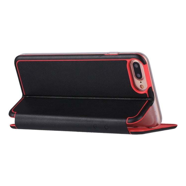 For iPhone 6 Plus & 6s Plus & 7 Plus & 8 Plus Ultra-thin Magnetic Horizontal Flip Shockproof Protective Leather Case with Holder & Card Slot