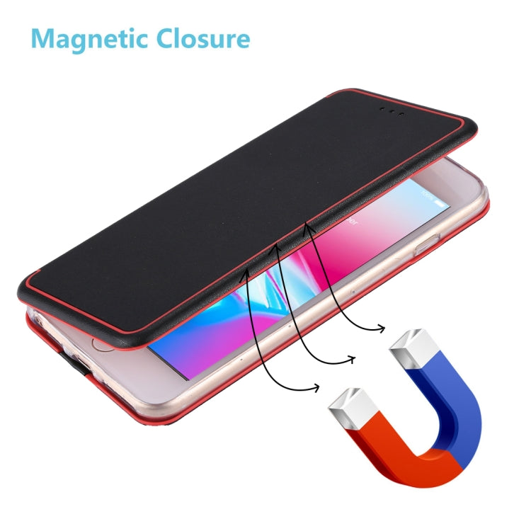 For iPhone 6 Plus & 6s Plus & 7 Plus & 8 Plus Ultra-thin Magnetic Horizontal Flip Shockproof Protective Leather Case with Holder & Card Slot
