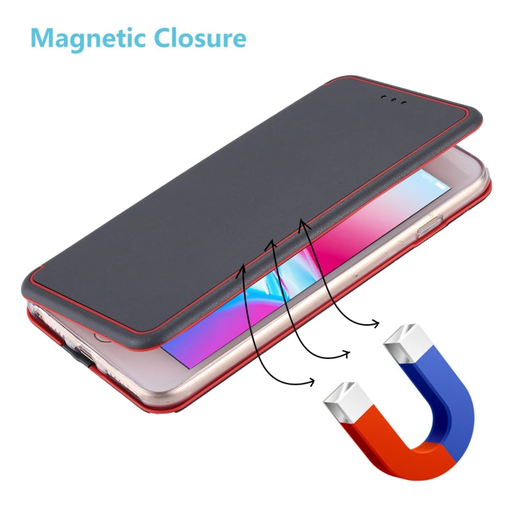 For iPhone 6 Plus & 6s Plus & 7 Plus & 8 Plus Ultra-thin Magnetic Horizontal Flip Shockproof Protective Leather Case with Holder & Card Slot