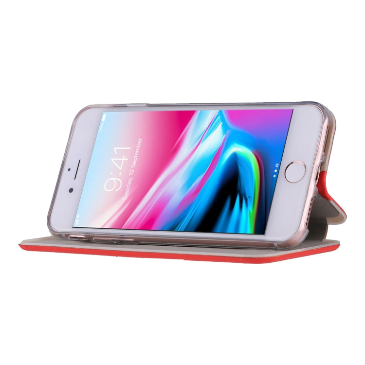 For iPhone 6 Plus & 6s Plus & 7 Plus & 8 Plus Ultra-thin Magnetic Horizontal Flip Shockproof Protective Leather Case with Holder & Card Slot