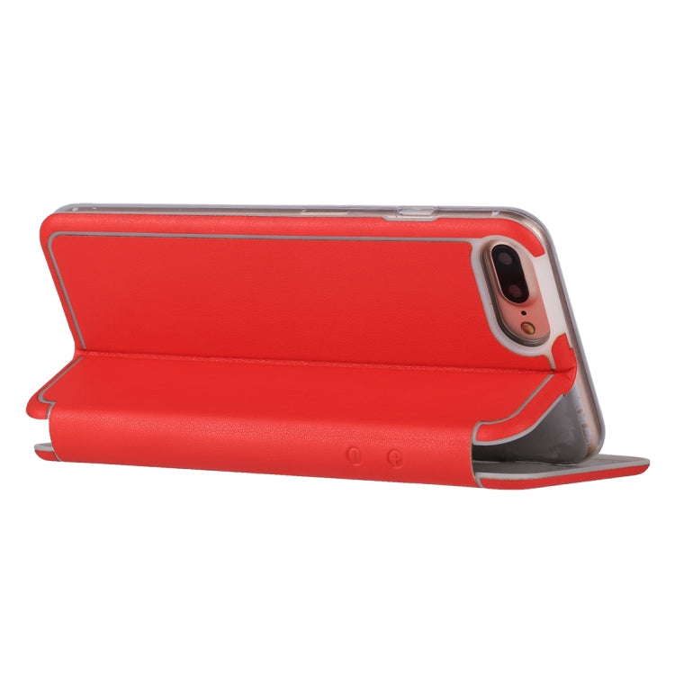 For iPhone 6 Plus & 6s Plus & 7 Plus & 8 Plus Ultra-thin Magnetic Horizontal Flip Shockproof Protective Leather Case with Holder & Card Slot