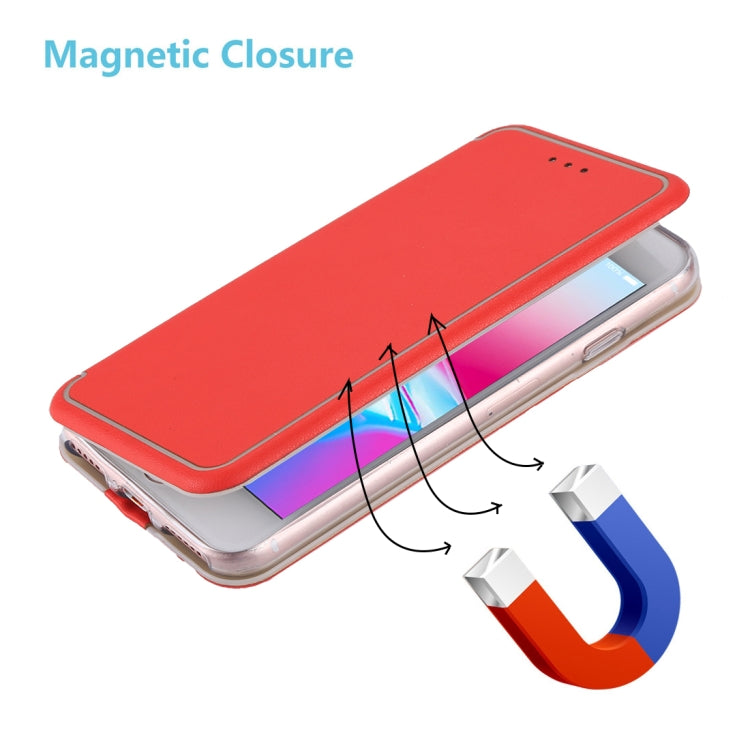 For iPhone 6 Plus & 6s Plus & 7 Plus & 8 Plus Ultra-thin Magnetic Horizontal Flip Shockproof Protective Leather Case with Holder & Card Slot