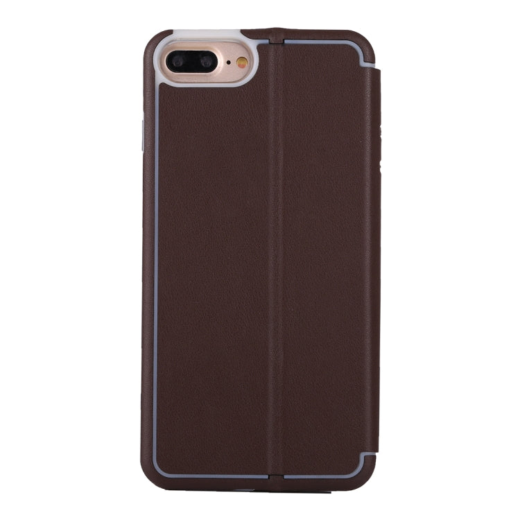 For iPhone 6 Plus & 6s Plus & 7 Plus & 8 Plus Ultra-thin Magnetic Horizontal Flip Shockproof Protective Leather Case with Holder & Card Slot