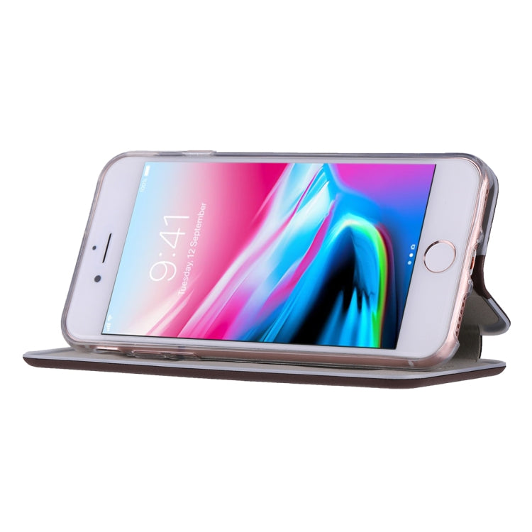 For iPhone 6 Plus & 6s Plus & 7 Plus & 8 Plus Ultra-thin Magnetic Horizontal Flip Shockproof Protective Leather Case with Holder & Card Slot