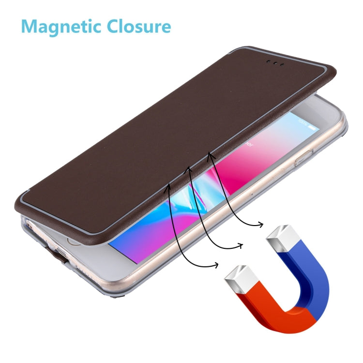 For iPhone 6 Plus & 6s Plus & 7 Plus & 8 Plus Ultra-thin Magnetic Horizontal Flip Shockproof Protective Leather Case with Holder & Card Slot