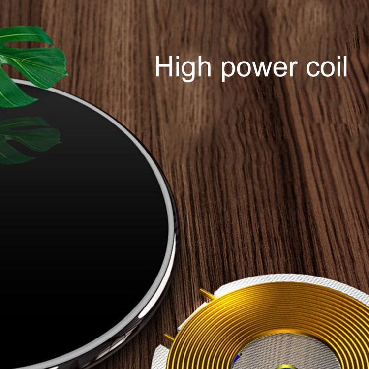 TOTUDESIGN CACW-014 Lighting Series Round 10W Fast Charging Qi Wireless Charger Pad, For iPhone, Galaxy, Huawei, Xiaomi, LG, HTC and Other Smart Phones(Tarnish)