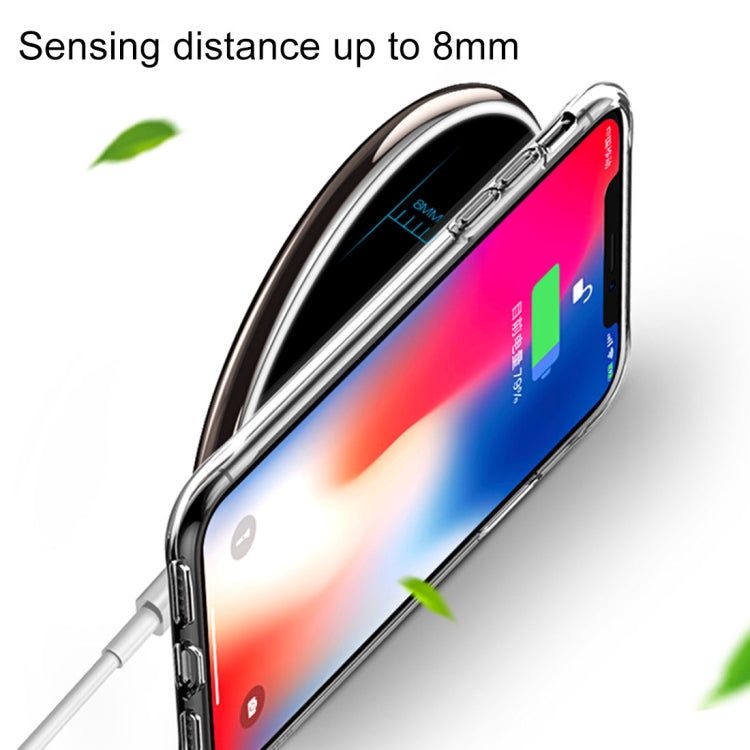 TOTUDESIGN CACW-014 Lighting Series Round 10W Fast Charging Qi Wireless Charger Pad, For iPhone, Galaxy, Huawei, Xiaomi, LG, HTC and Other Smart Phones(Tarnish)
