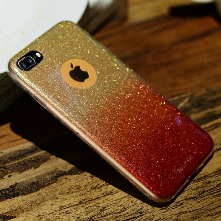 SULADA Shockproof TPU+ Blue Light Flash Powder Case for iPhone 8 Plus & 7 Plus