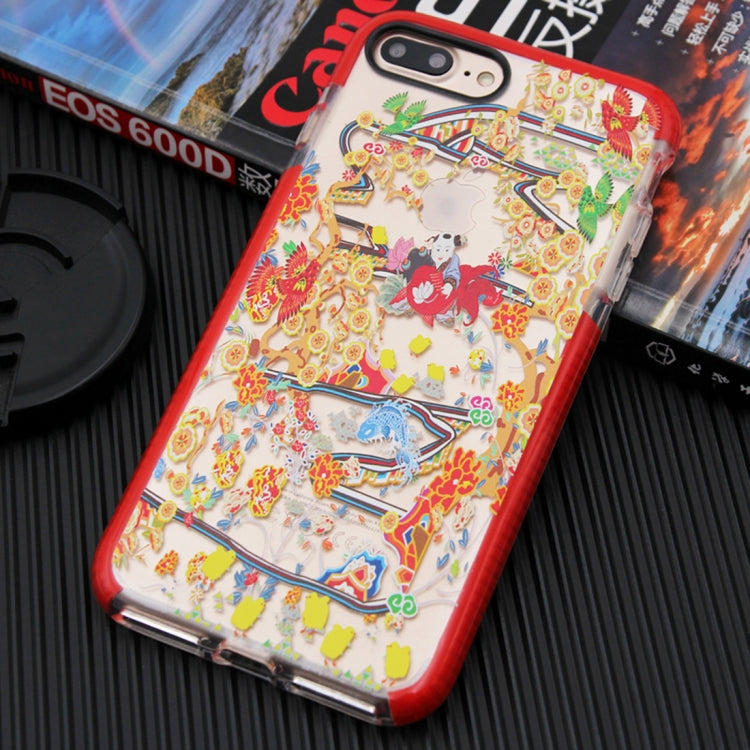 For iPhone 8 Plus & 7 Plus Chinese New Year Picture Soft TPU Protective Back Case