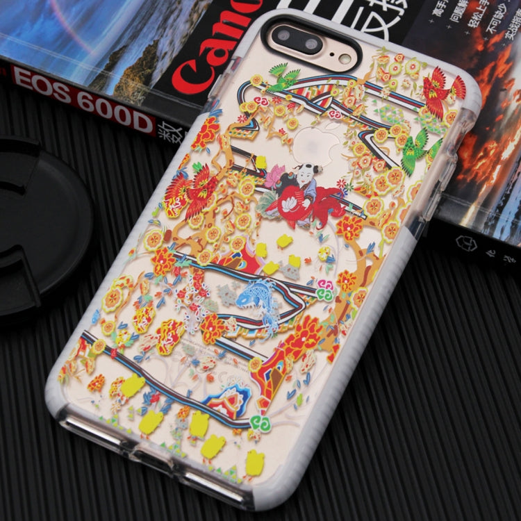 For iPhone 8 Plus & 7 Plus Chinese New Year Picture Soft TPU Protective Back Case