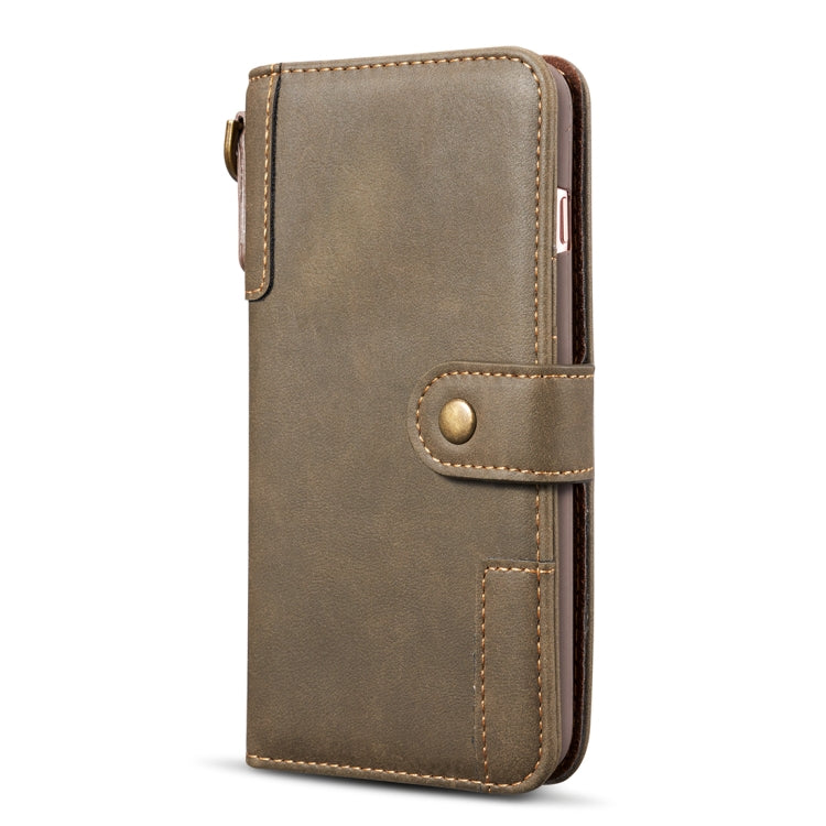 For iPhone 8 Plus & 7 Plus Retro Cowhide Texture Horizontal Flip Case with Card Slots & Wallet & Holder & Hand Strap
