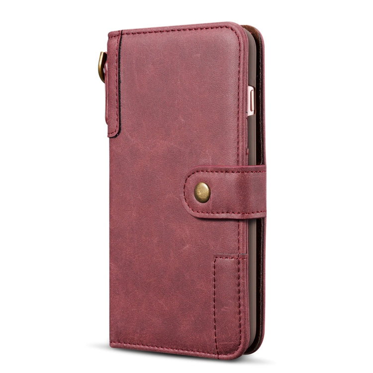 For iPhone 8 Plus & 7 Plus Retro Cowhide Texture Horizontal Flip Case with Card Slots & Wallet & Holder & Hand Strap