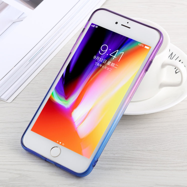 Glitter Powder Gradient Color TPU Case for iPhone 8 Plus & 7 Plus, with Holder