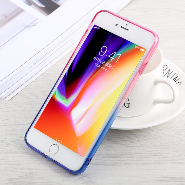 Glitter Powder Gradient Color TPU Case for iPhone 8 Plus & 7 Plus, with Holder