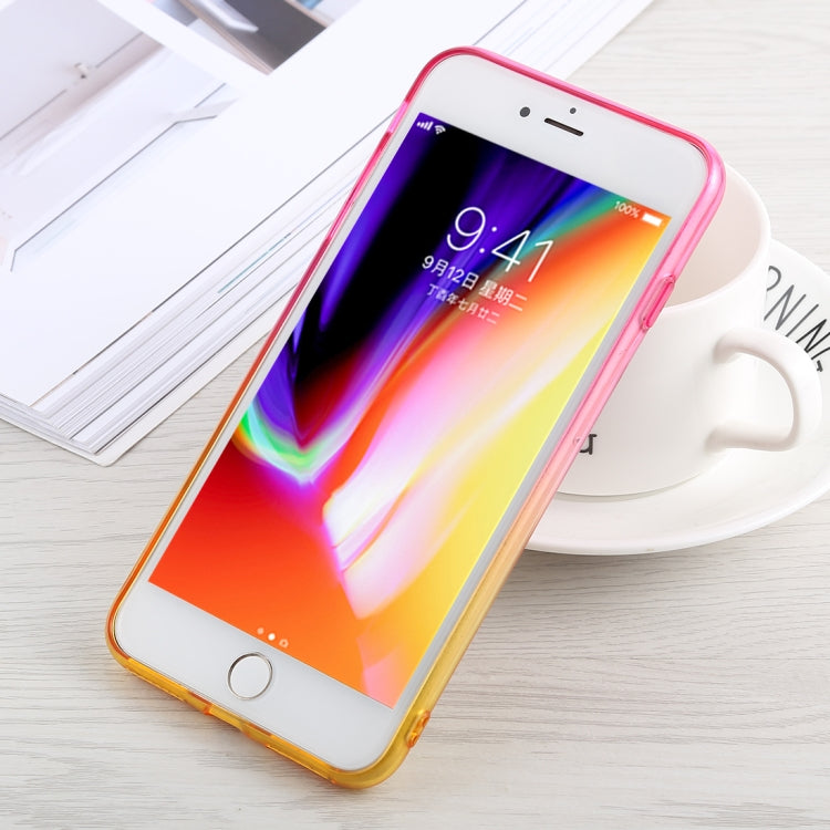 Glitter Powder Gradient Color TPU Case for iPhone 8 Plus & 7 Plus, with Holder