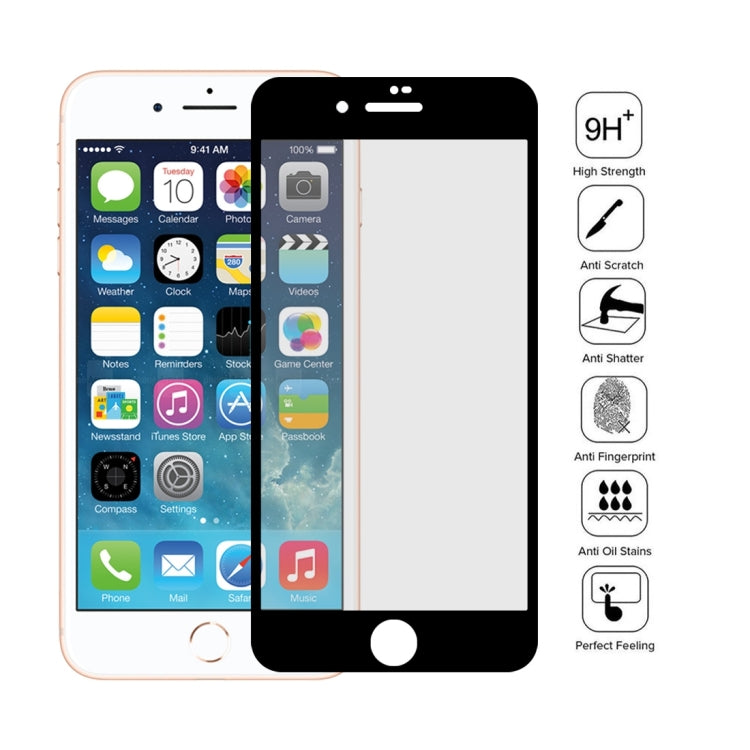 Anti-scratch 9H 10D Full Screen Privacy Anti-glare Tempered Glass Film for iPhone SE 2020 / 8 / 7