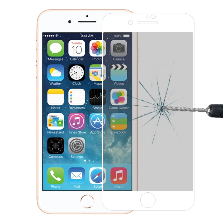 Anti-scratch 9H 10D Full Screen Privacy Anti-glare Tempered Glass Film for iPhone SE 2020 / 8 / 7
