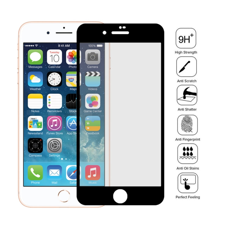 Anti-scratch 9H 10D Full Screen Privacy Anti-glare Tempered Glass Film for iPhone 8 Plus & 7 Plus