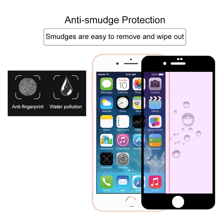 Anti-scratch 9H 10D Full Screen Purple-ray Tempered Glass Film for iPhone 8 Plus & 7 Plus