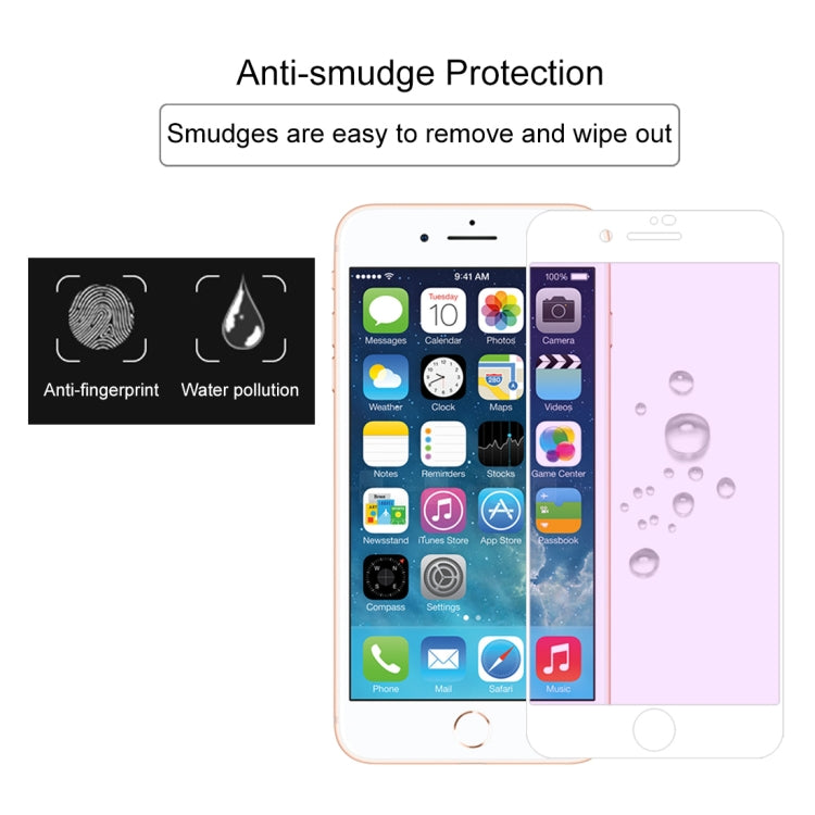 Anti-scratch 9H 10D Full Screen Purple-ray Tempered Glass Film for iPhone 8 Plus & 7 Plus