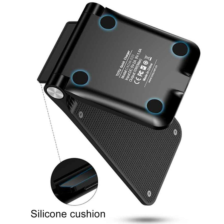 TOTUDESIGN CACW-020 Skyscraper Series Round 10W Fast Charging Qi Wireless Charger Pad, For iPhone, Galaxy, Huawei, Xiaomi, LG, HTC and Other Smart Phones