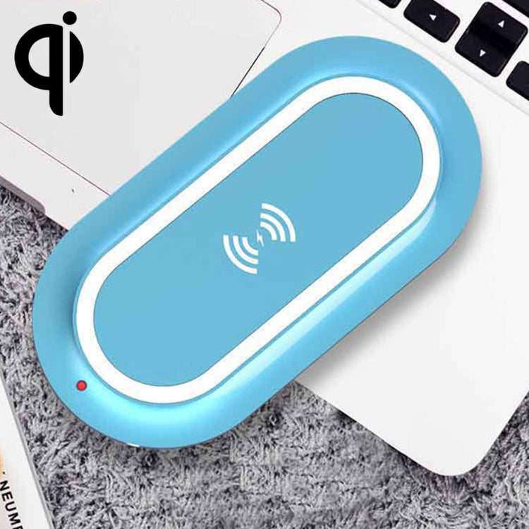 TOTUDESIGN CACW-016 Zeus Series Round 10W Fast Charging Qi Wireless Charger Pad, For iPhone, Galaxy, Huawei, Xiaomi, LG, HTC and Other Smart Phones (Blue)