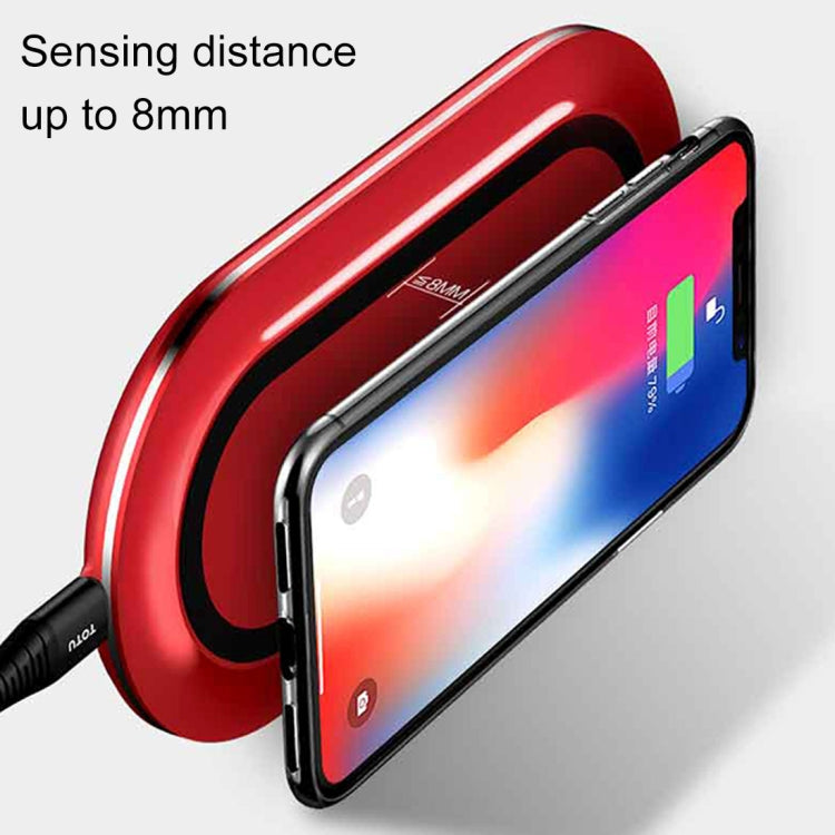 TOTUDESIGN CACW-016 Zeus Series Round 10W Fast Charging Qi Wireless Charger Pad, For iPhone, Galaxy, Huawei, Xiaomi, LG, HTC and Other Smart Phones (Blue)