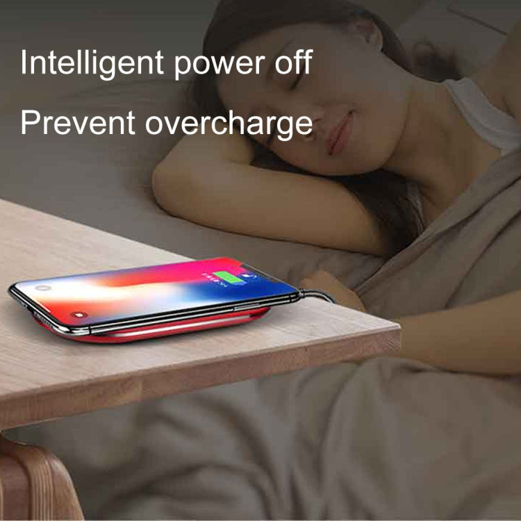 TOTUDESIGN CACW-016 Zeus Series Round 10W Fast Charging Qi Wireless Charger Pad, For iPhone, Galaxy, Huawei, Xiaomi, LG, HTC and Other Smart Phones (Blue)