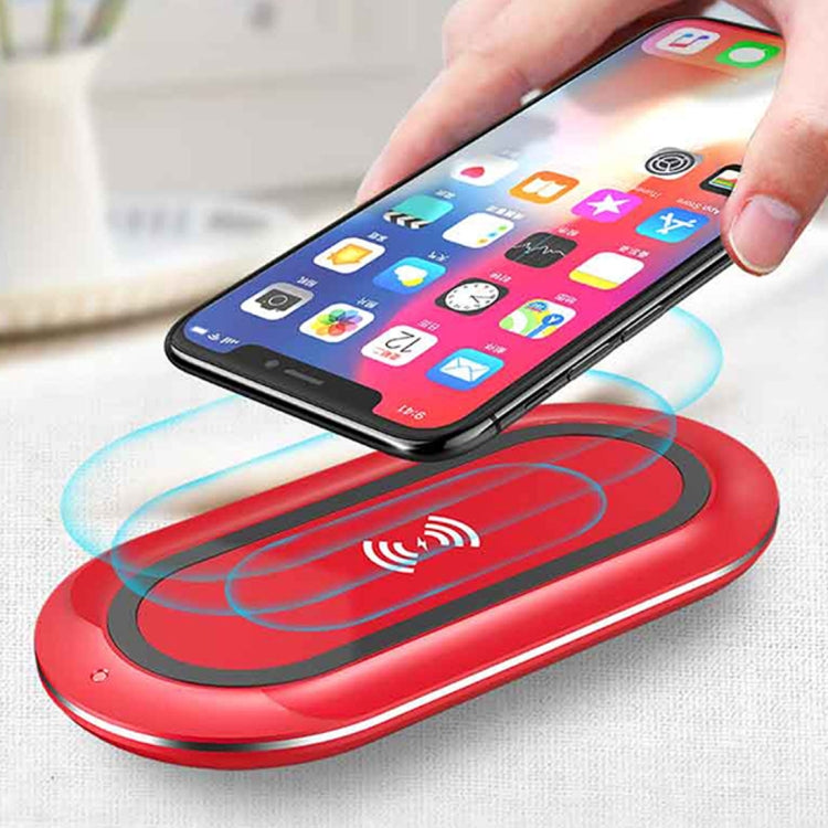TOTUDESIGN CACW-016 Zeus Series Round 10W Fast Charging Qi Wireless Charger Pad, For iPhone, Galaxy, Huawei, Xiaomi, LG, HTC and Other Smart Phones (Blue)