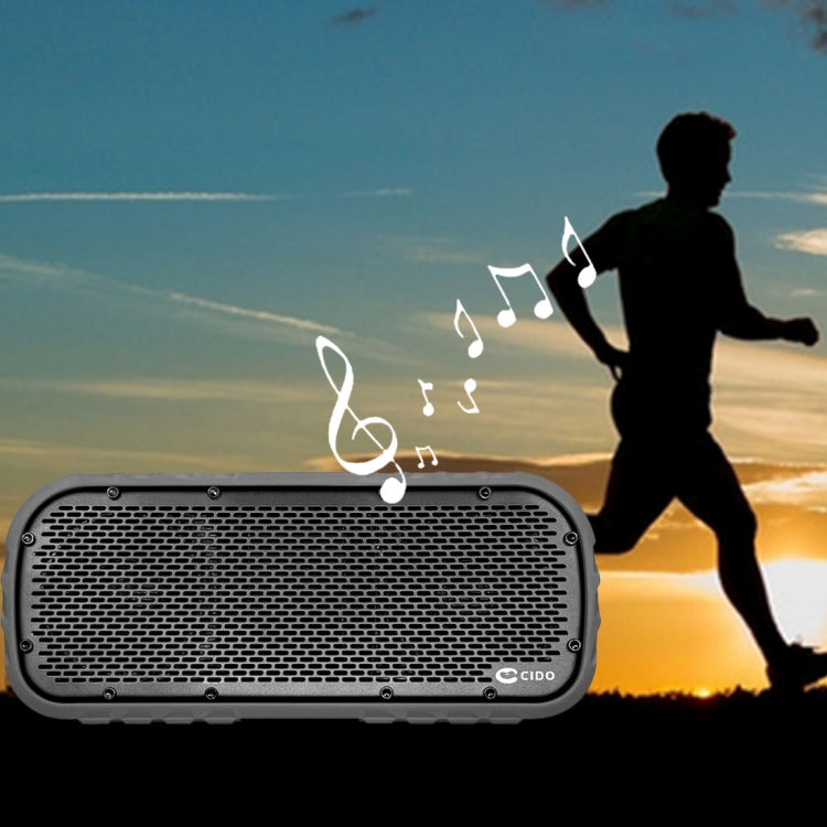 Cido Outdoor Sports Shockproof IPX7 Waterproof Wireless Bluetooth Speaker Loudspeakers(Grey)