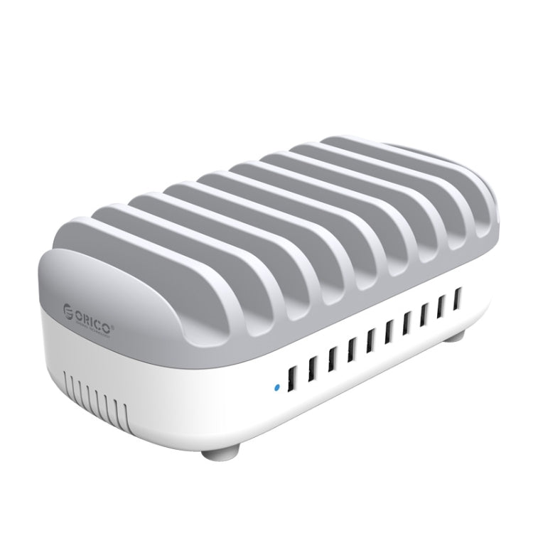 ORICO DUK-10P 120W 10 USB Ports Smart Charging Station with Phone & Tablet Stand, UK Plug