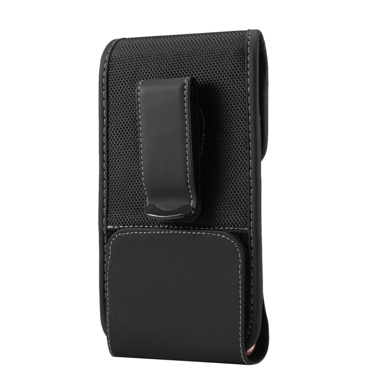 Universal Durable Vertical Oxford Cloth Waist Bag for 5.5-6.3 inch Mobile-phone (Black)