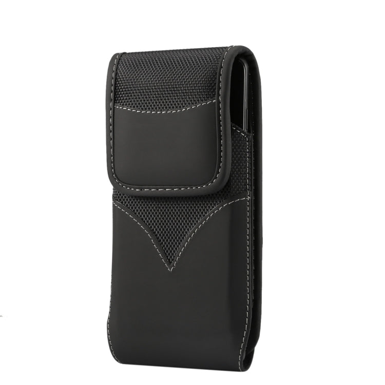 Universal Durable Vertical Oxford Cloth Waist Bag for 4.7-5.3 inch Mobile-phone (Black)