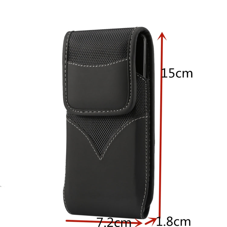 Universal Durable Vertical Oxford Cloth Waist Bag for 4.7-5.3 inch Mobile-phone (Black)