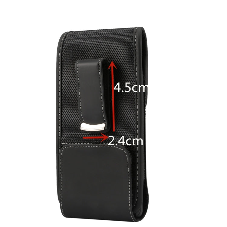 Universal Durable Vertical Oxford Cloth Waist Bag for 4.7-5.3 inch Mobile-phone (Black)