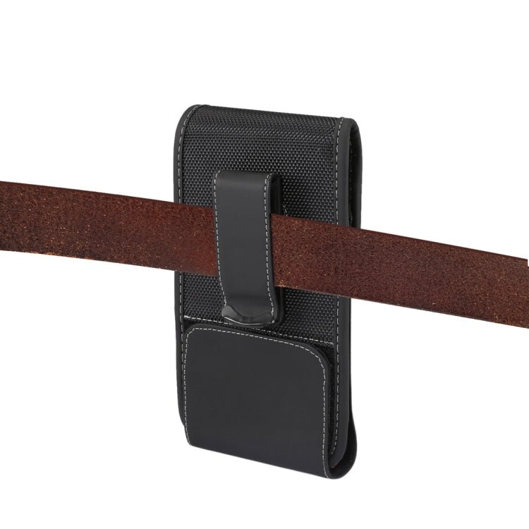 Universal Durable Vertical Oxford Cloth Waist Bag for 4.7-5.3 inch Mobile-phone (Black)