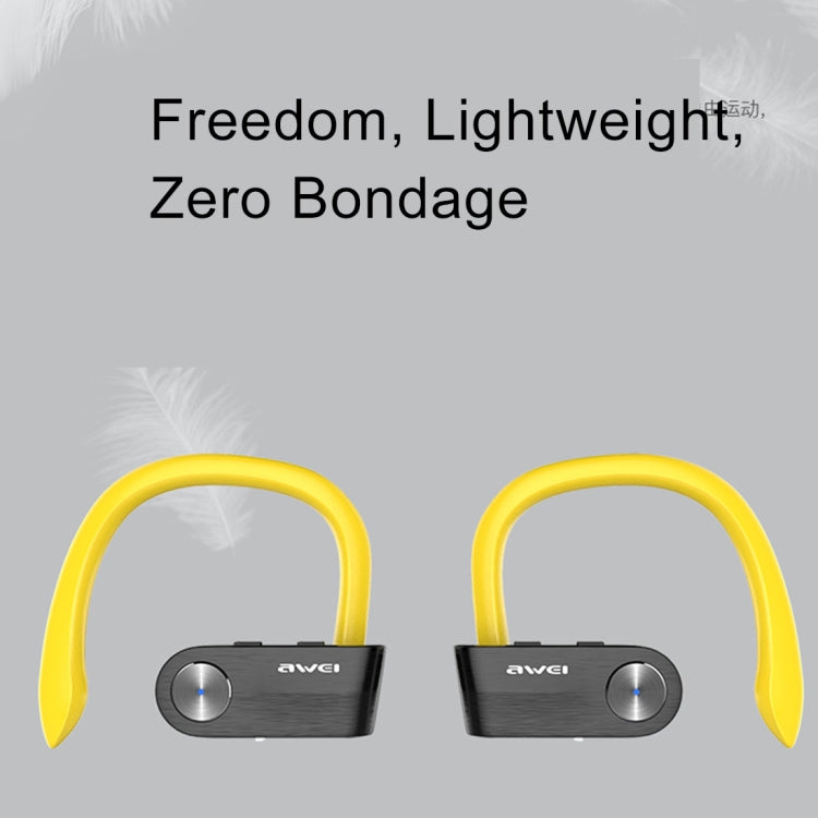 AWEI T2 Sports Headset IPX4 Waterproof Wireless Bluetooth V4.2 In-ear Stereo Earphone, Support TWS, For iPhone, Samsung, Huawei, Xiaomi, HTC and Other Smartphones
