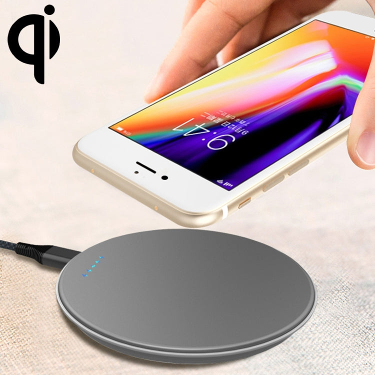 HAMTOD DC 5V 2A 8mm Fast Charging Pad Qi Wireless Charger with Indicator Light, For iPhone, Galaxy, Huawei, Xiaomi, LG, HTC and Other QI Standard Smart Phones