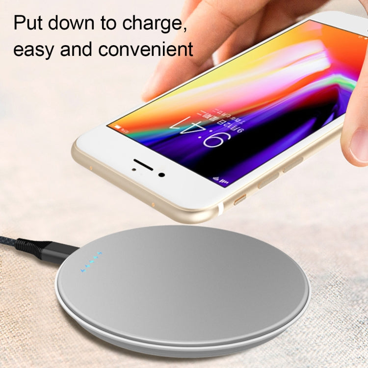 HAMTOD DC 5V 2A 8mm Fast Charging Pad Qi Wireless Charger with Indicator Light, For iPhone, Galaxy, Huawei, Xiaomi, LG, HTC and Other QI Standard Smart Phones