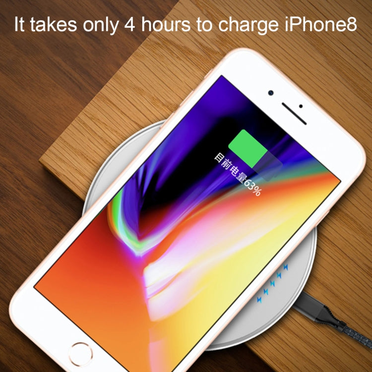 HAMTOD DC 5V 2A 8mm Fast Charging Pad Qi Wireless Charger with Indicator Light, For iPhone, Galaxy, Huawei, Xiaomi, LG, HTC and Other QI Standard Smart Phones